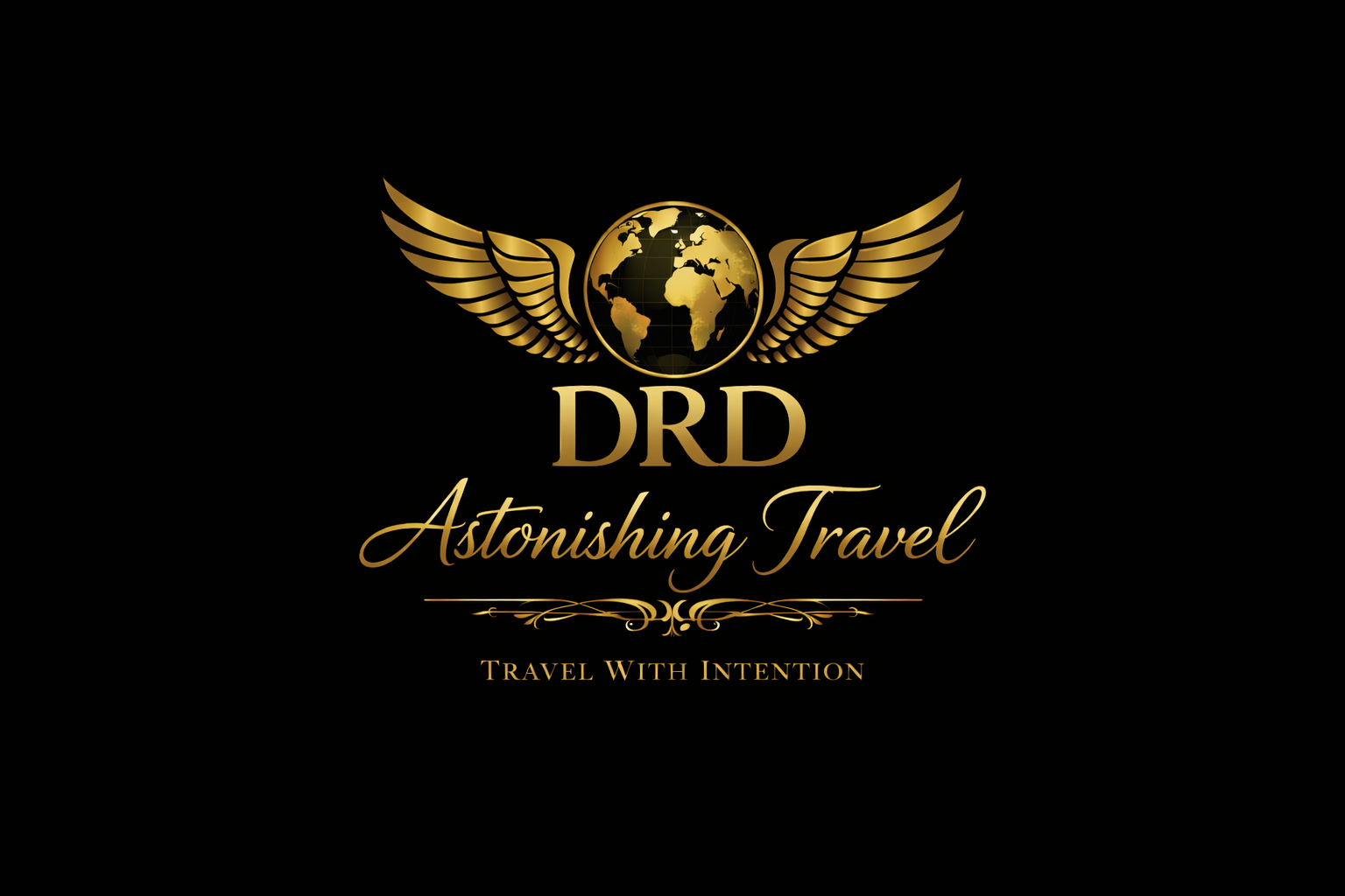 DRD Astonishing Travel - Winged Globe Logo